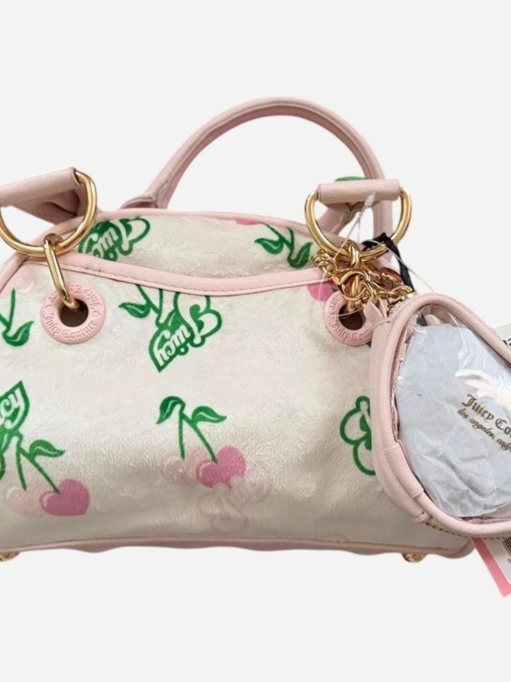Juicy Couture Pink Cherry Velvet Purse